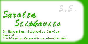 sarolta stipkovits business card